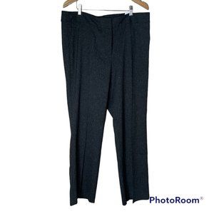 New ANN Taylor Pebbled Charcoal Gray Signature Trouser Pants High Rise Size 16